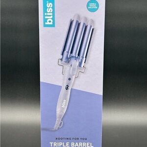 Bliss Blue and Silver Triple Barrel Hair Curler